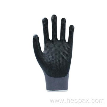 Hespax 15G Foam Nitrile Safety Gloves Breathable Comfort